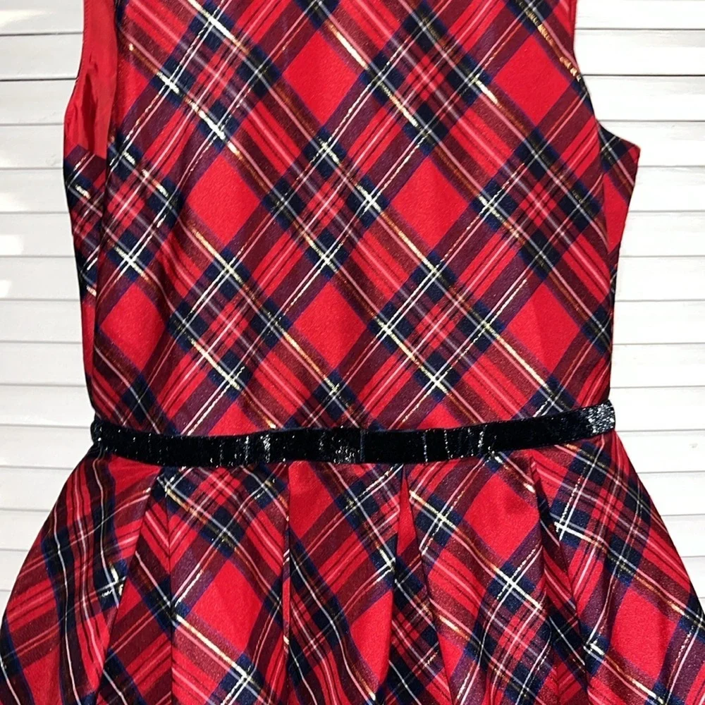 American Girl holiday tartan plaid girls‎ dress 16 like new